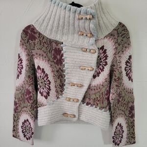 Anthropologie Sleeping on snow cropped cardigan.